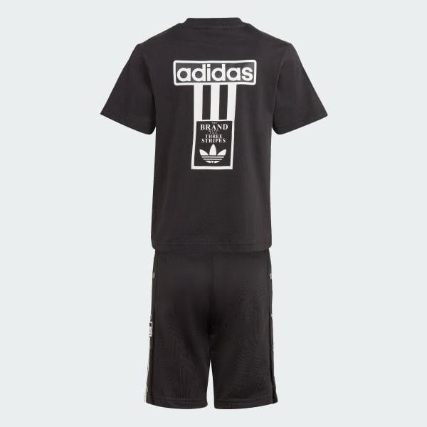 SHORT TEE SET       BLACK/WHITE 