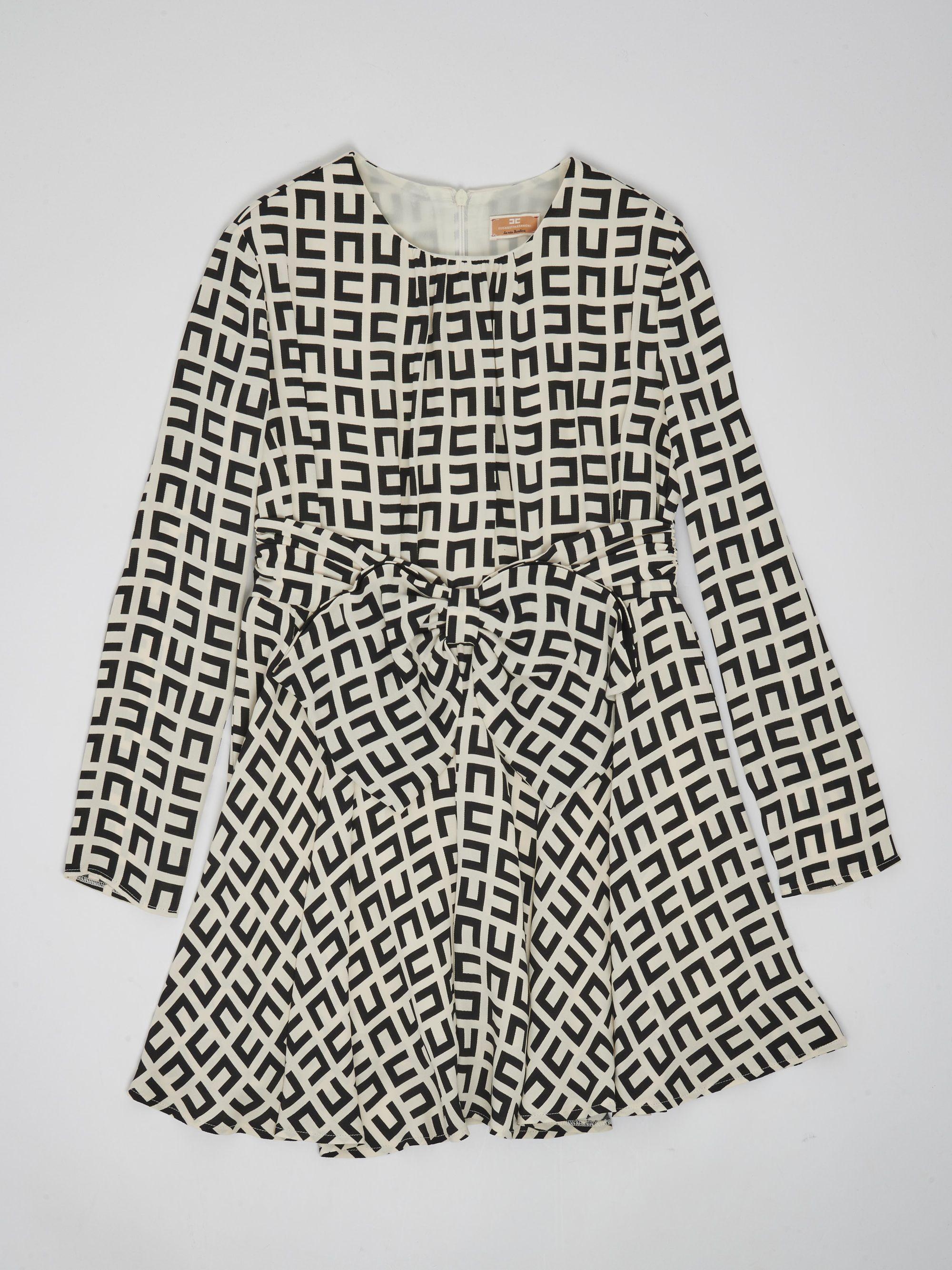 ABITO IN GEORGETTE ST. LABIRIN EFAB455 GAE11 BE011/D014 ELISABETTA FRANCHI La Mia Bambina