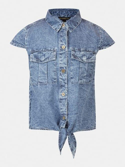 DENIM KNOT SS SHIRT 