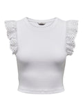 ONLY ONLMATHILDA S/L LACE DETAIL TOP JRS NOOS