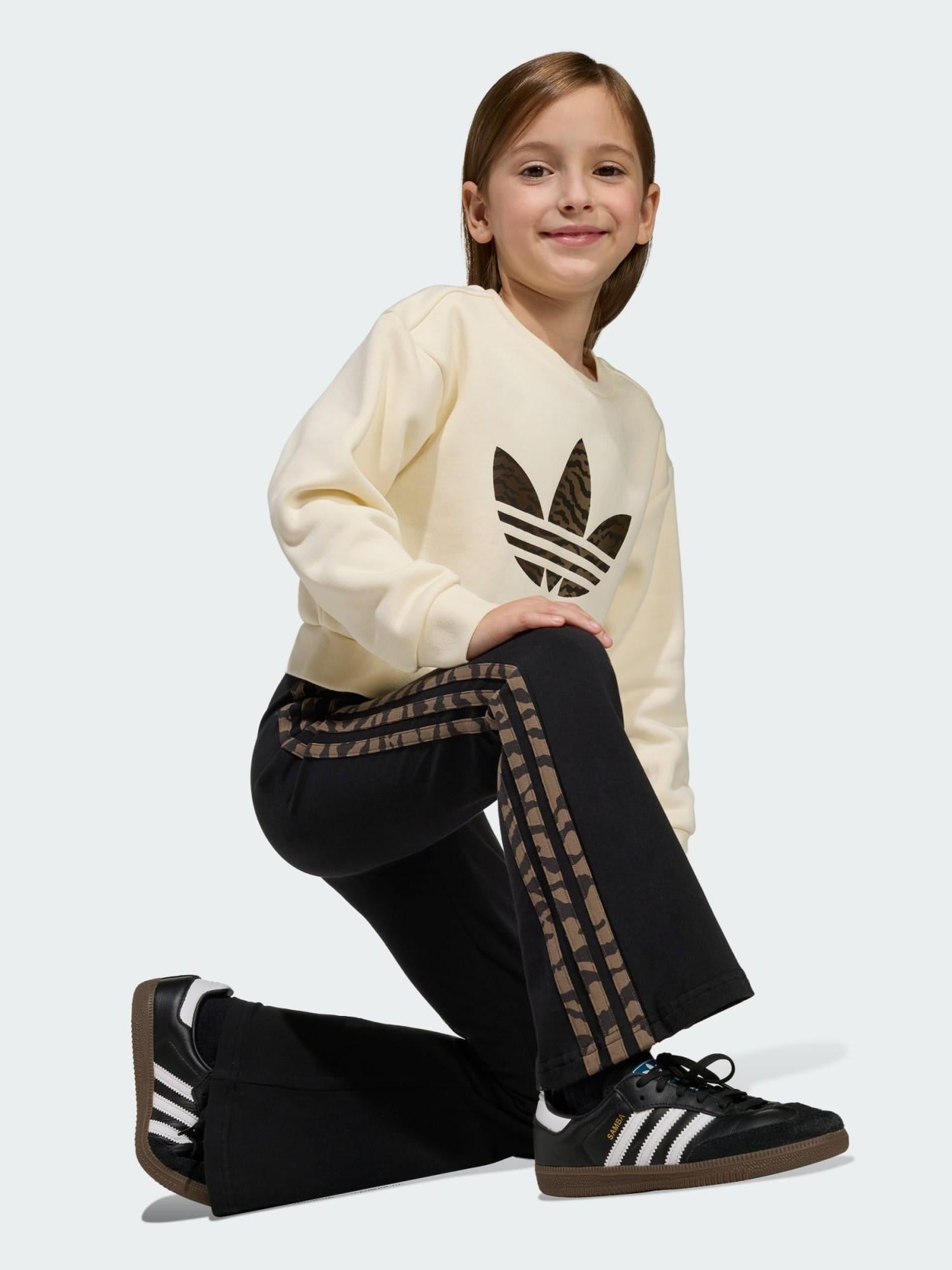 BOXY CREW SET       CREWHT/NBROWN 
