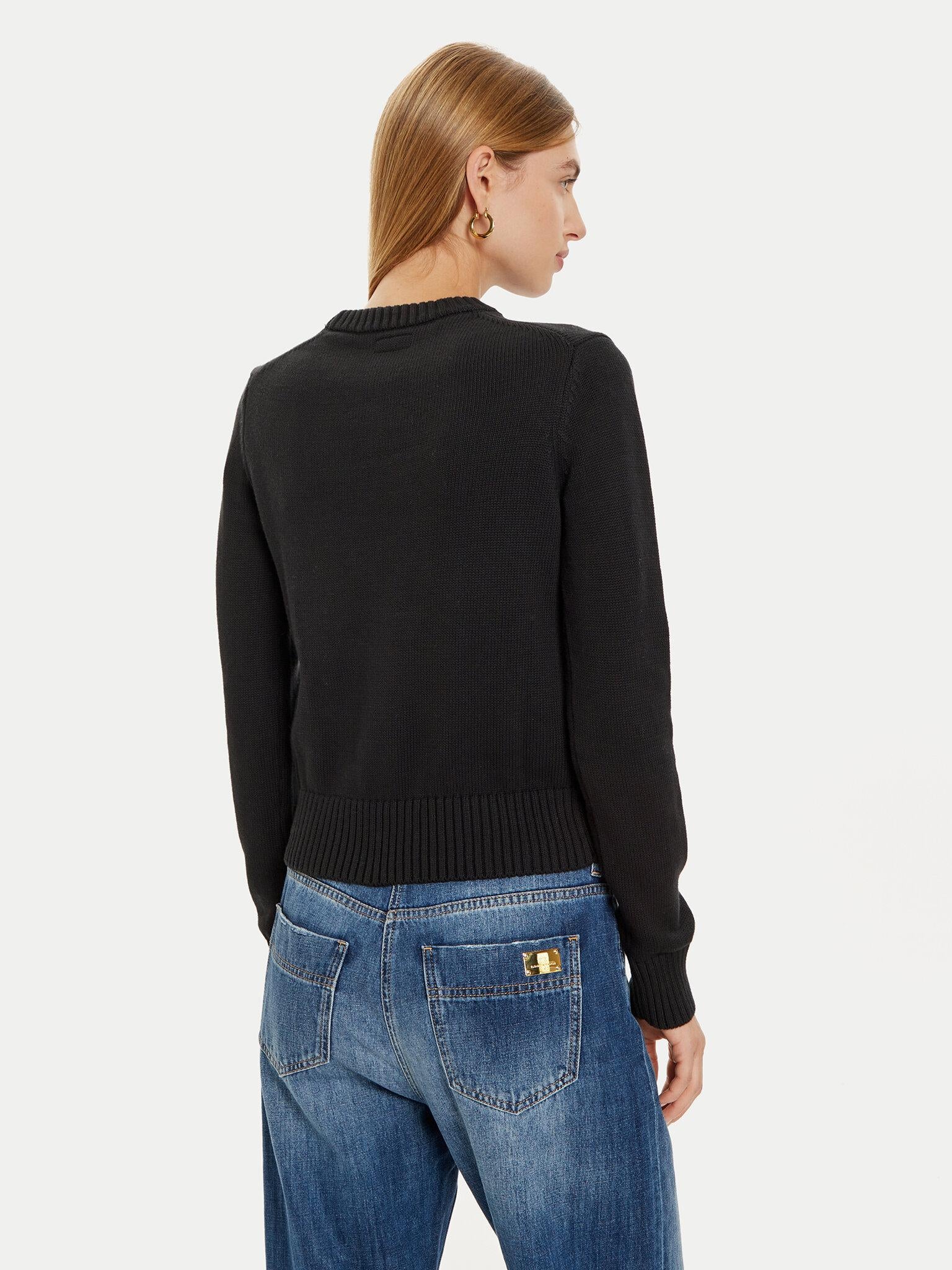 GJ LS CN GUESS J INTARSIA SWTR W4BR10Z3HM1/JBLK GUESS