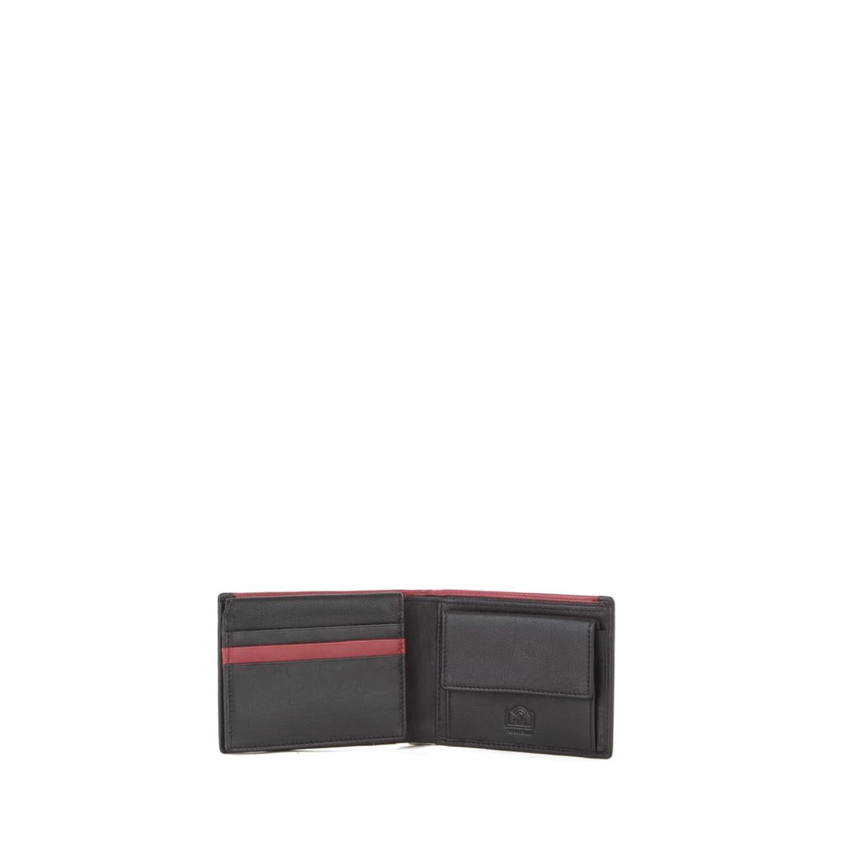 PORTAFOGLIO RUSH VPP7M815/NERO/ROSSO VALENTINO