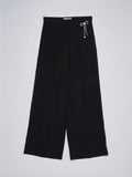 ELISABETTA FRANCHI La Mia Bambina PANTALONE IN CREPE CON FIOCCO STRASS GA85 NERO