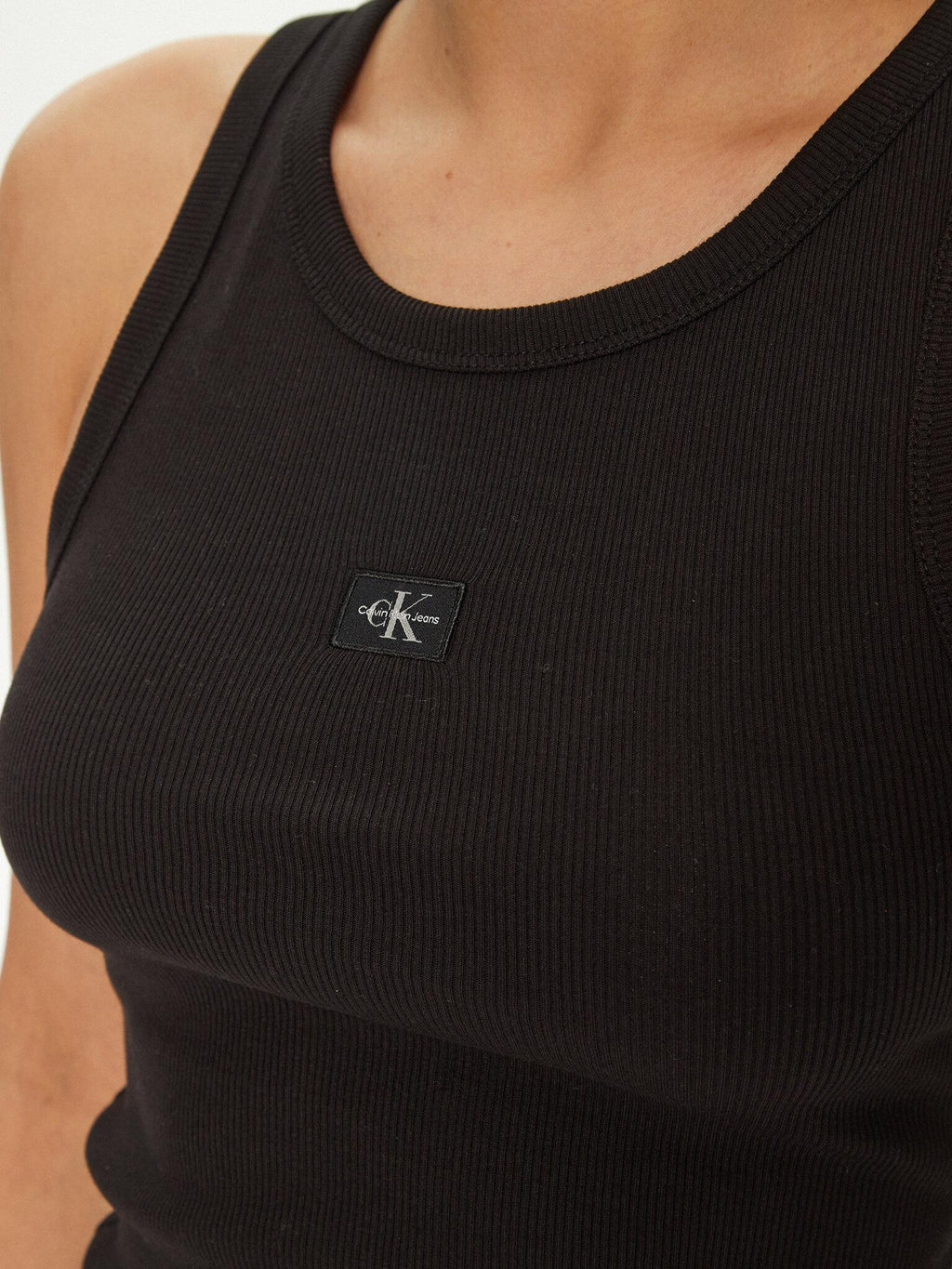 WOVEN LABEL RIB TANK J20J224762/BEH CALVIN KLEIN JEANS