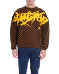 CHECKERED COLOR SCRATCH<BR/>CREWNECK 
