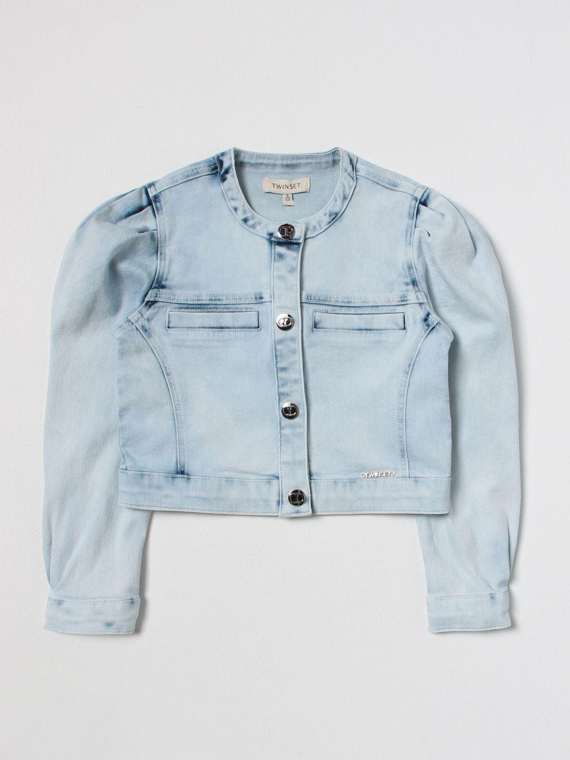 GIUBBINO DENIM CON DETTAGLIO PAILLETTES 