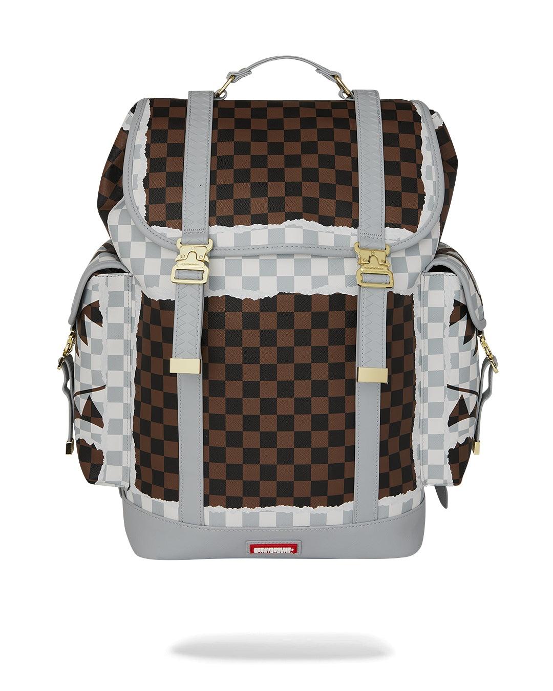 CREAM BROWN TEAR CHECK MONTECARLO 910B8292NSZ/CHECK SPRAYGROUND