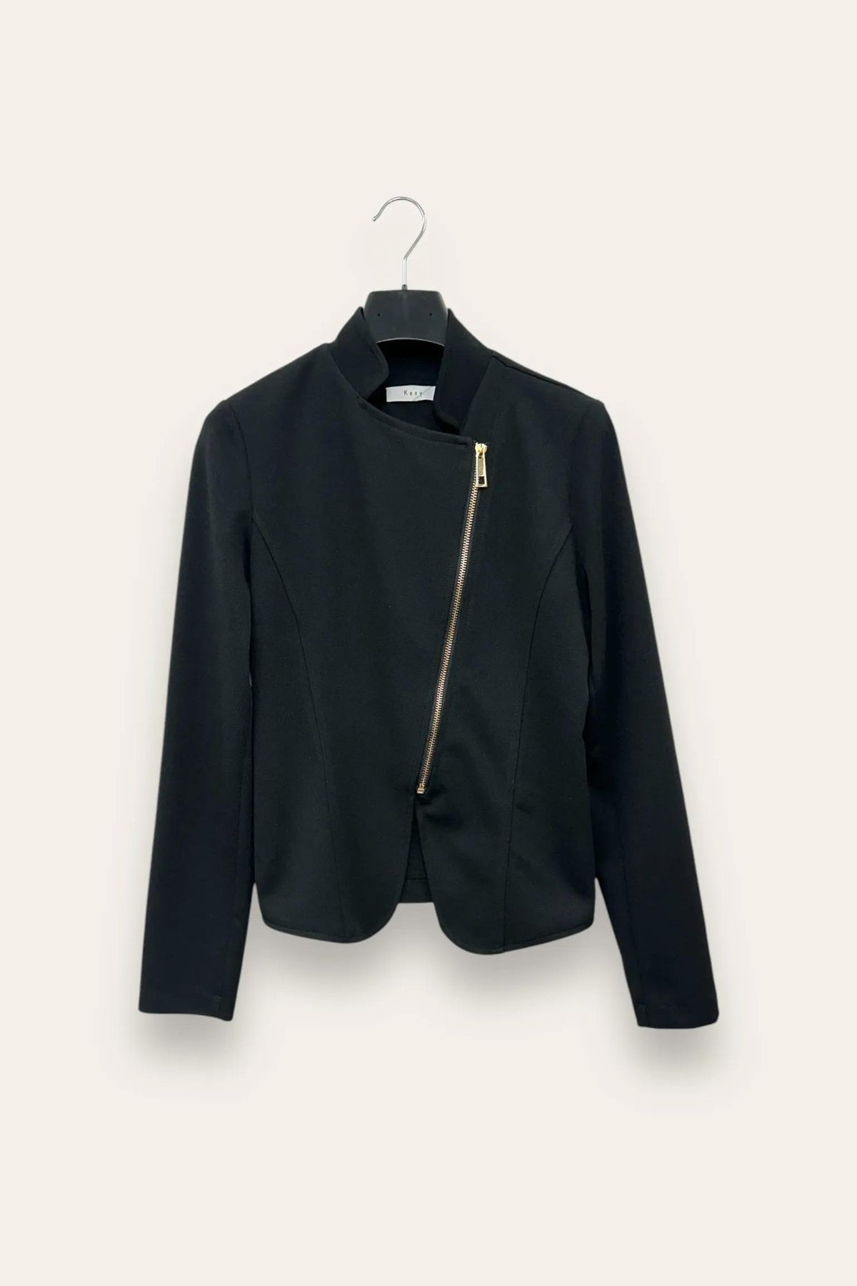 giacca chiodo in crepe AM-10666/AM-8045/NERO LOVEme