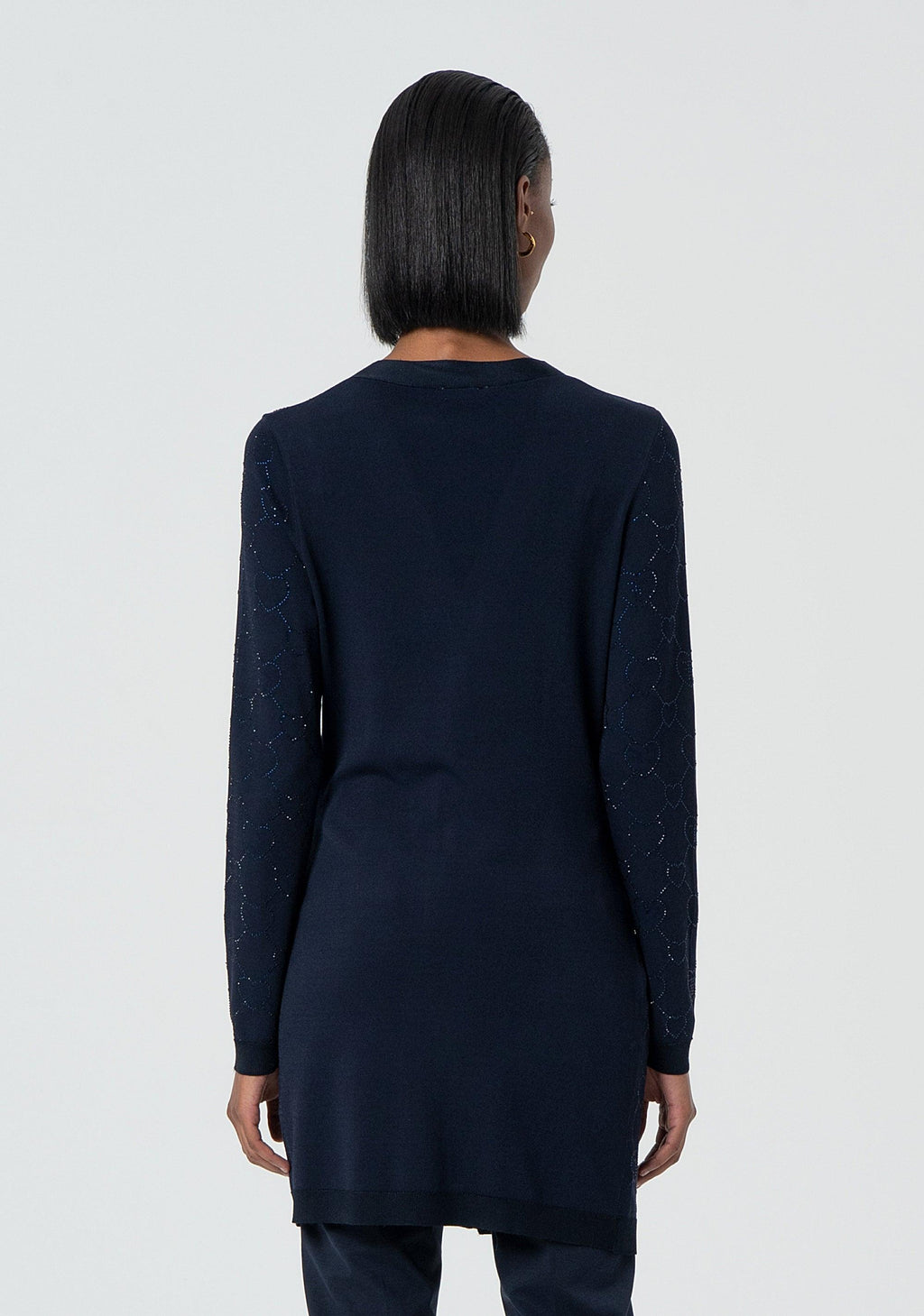 EMBELLISHED V-NECKLINE CARDIGAN DAR 