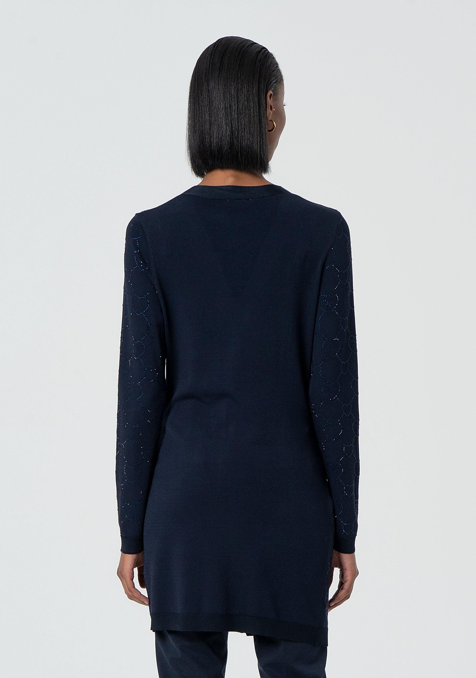 EMBELLISHED V-NECKLINE CARDIGAN DAR 