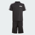 SHORT TEE SET       BLACK/WHITE 