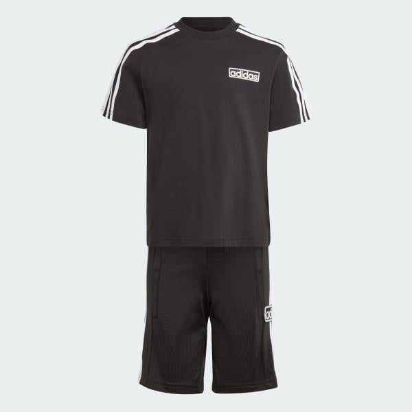 SHORT TEE SET       BLACK/WHITE 