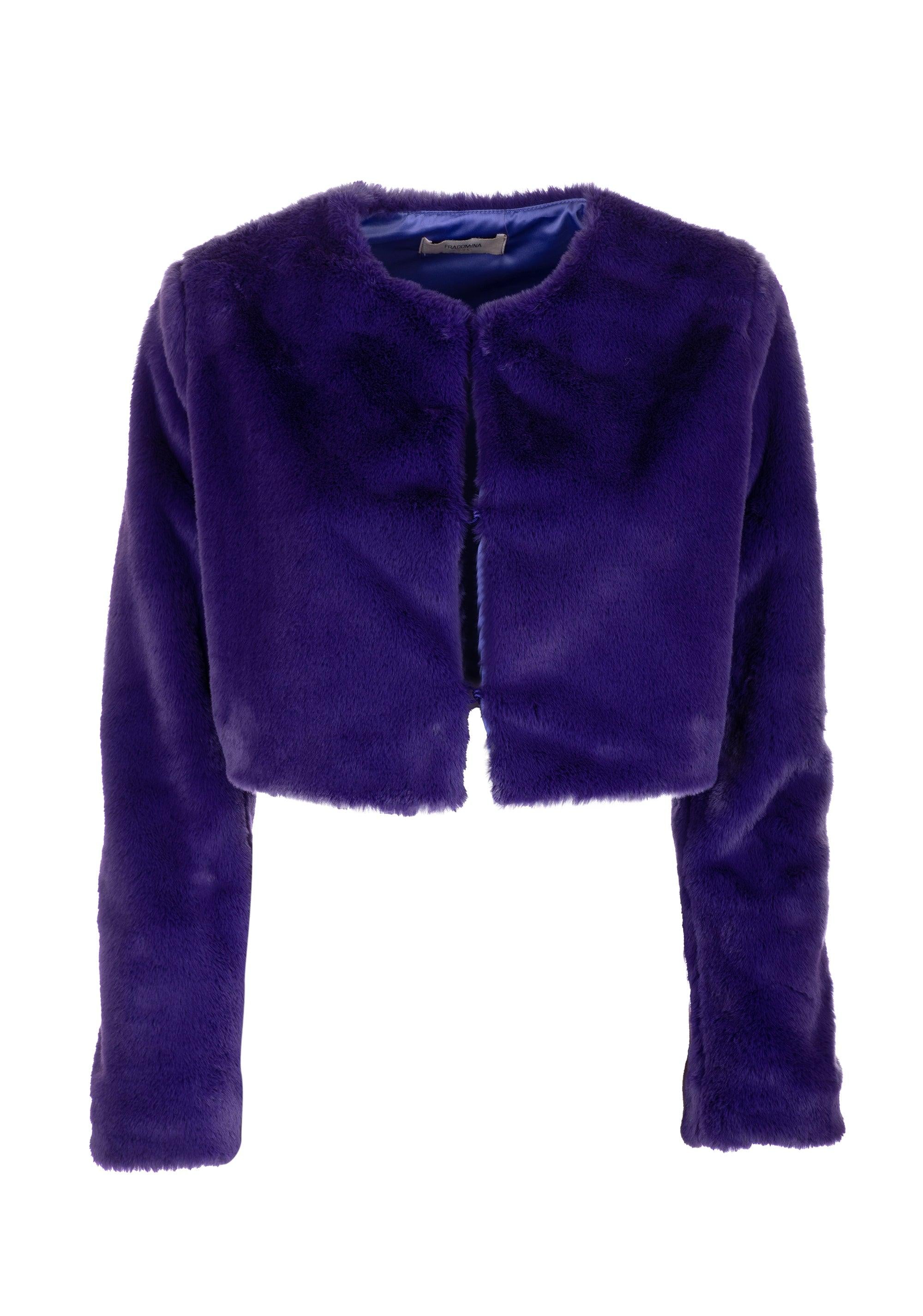 CROP FUR PURPLE FQ23WC4001O44501/233 FRACOMINA