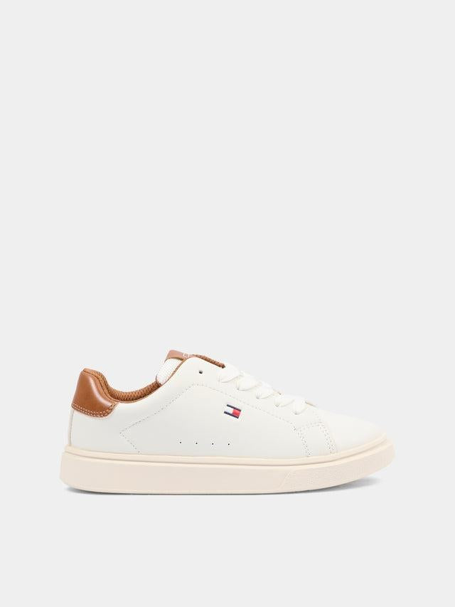 SNEAKER BASSA ALLACCIATA BIANCO/BLU 