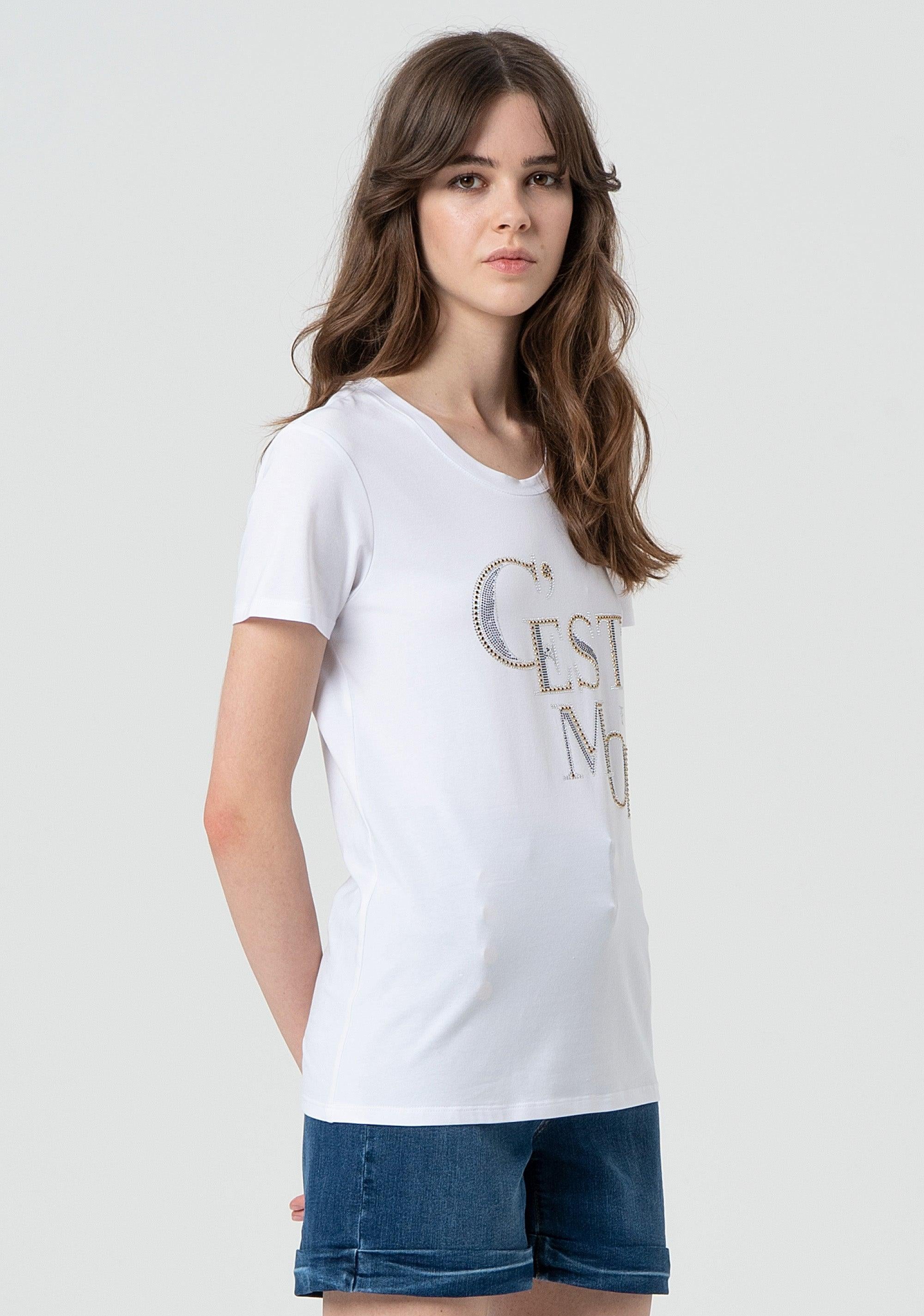 REGULAR T-SHIRT WHITE FR25ST3004J44908/278 FRACOMINA