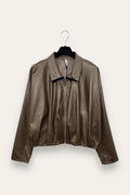 Soft faux leather jacket with zip
