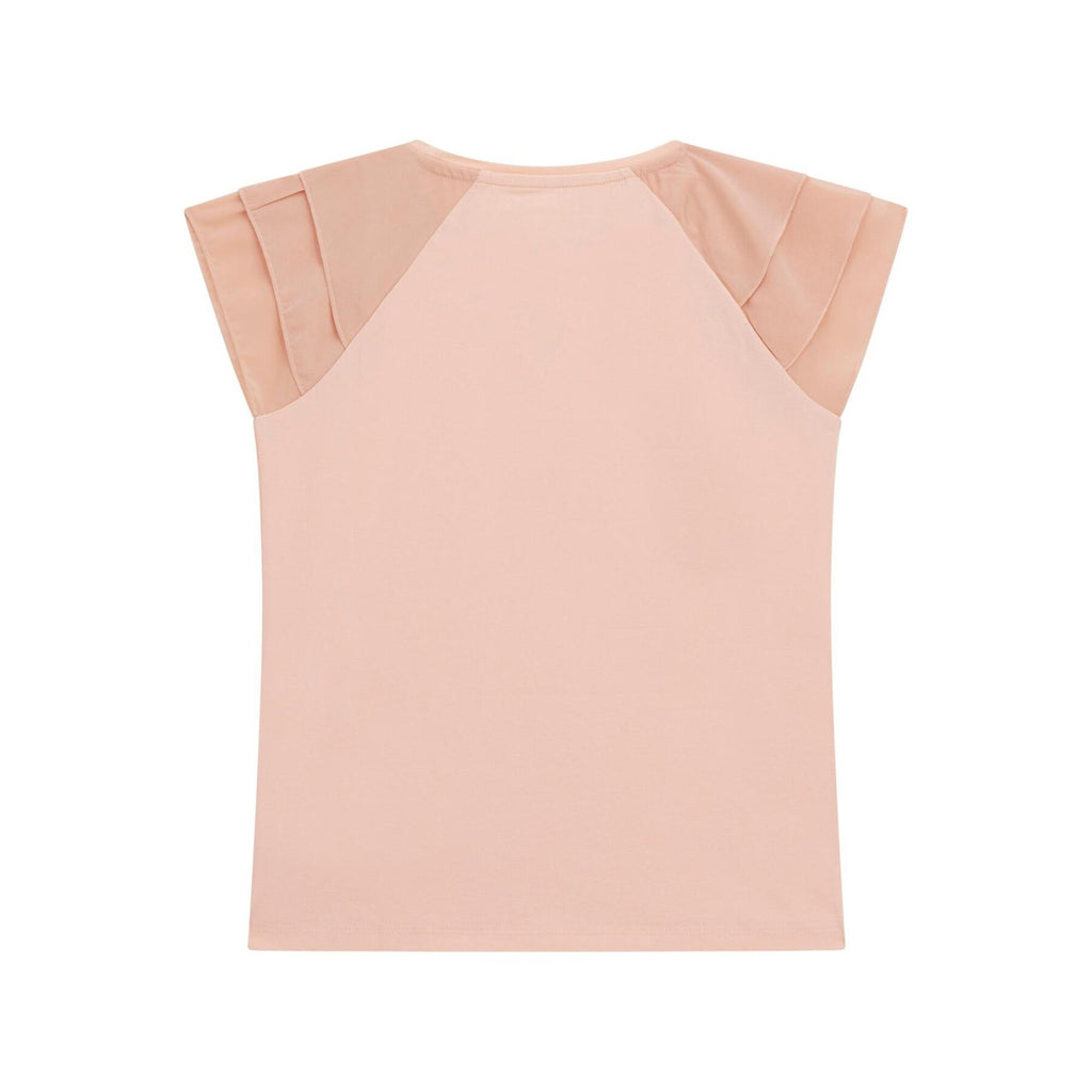 SS T-SHIRT W/CHIFFON 