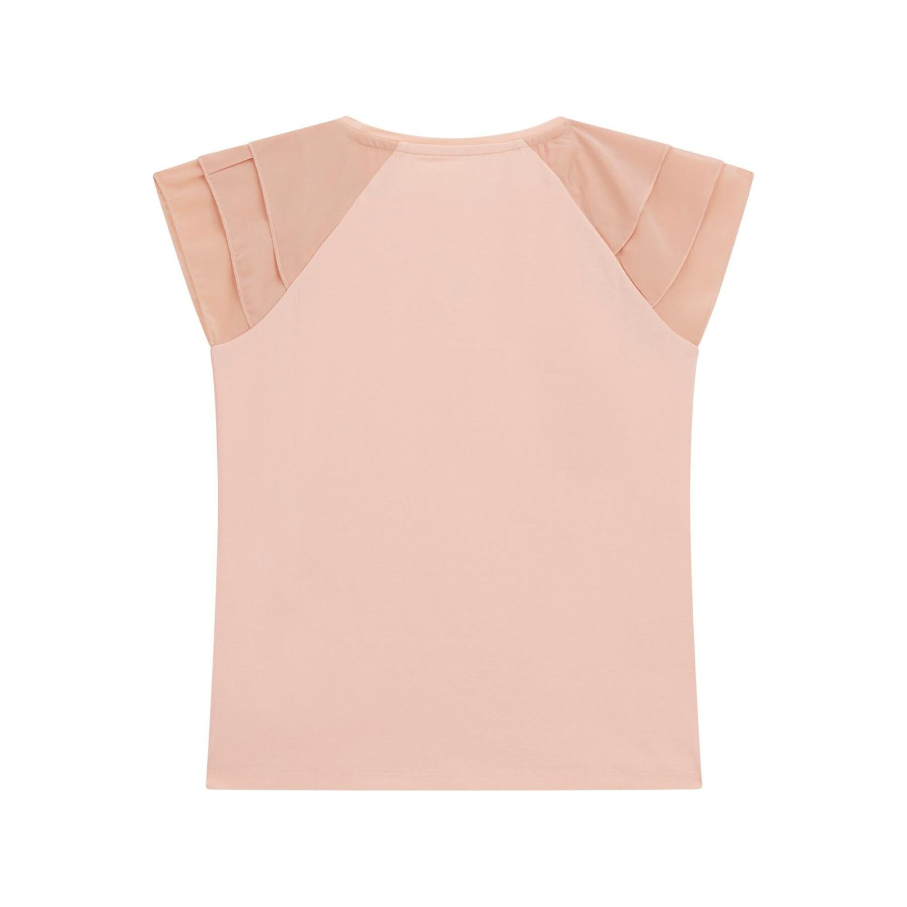 SS T-SHIRT W/CHIFFON 