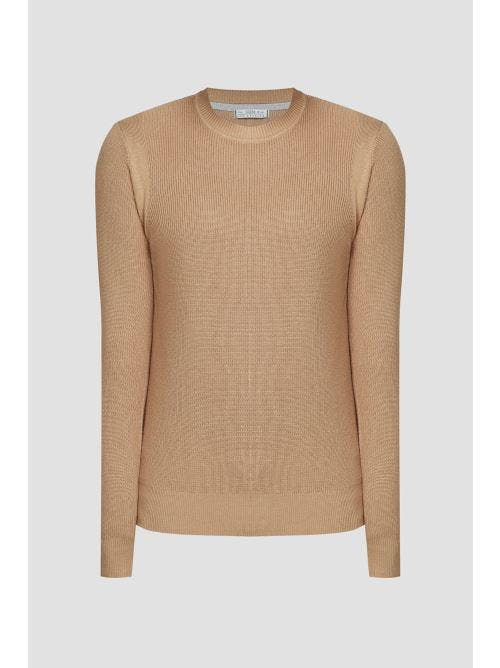 YAEL LS CN RIBBED EMBROIDERED 