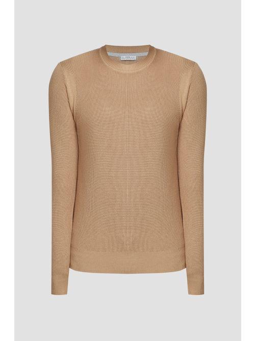 YAEL LS CN RIBBED EMBROIDERED 