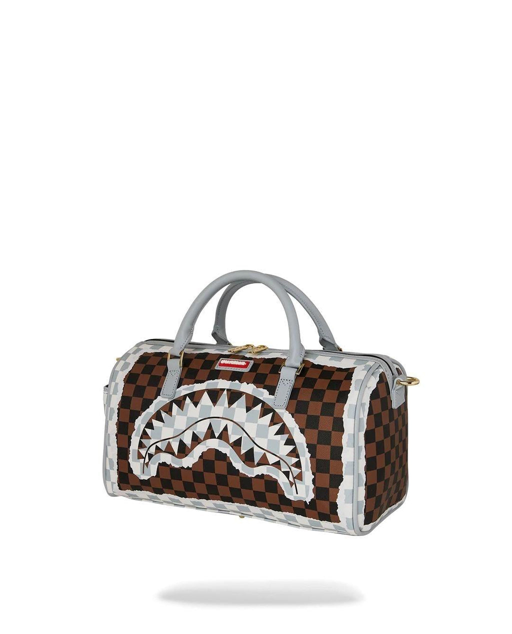 CREAM BROWN TEAR CHECK MINI UDUFFLE 