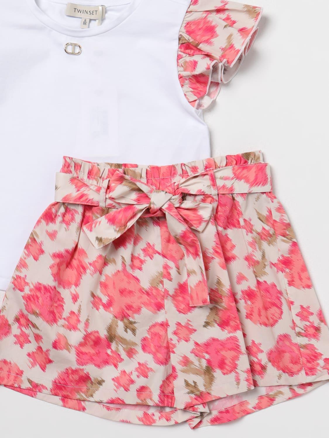 COMPLETO (T-SHIRT JERSEY+SHORTS POPELINE ST.FIORI) 241GJ221E/11385 TWINSET