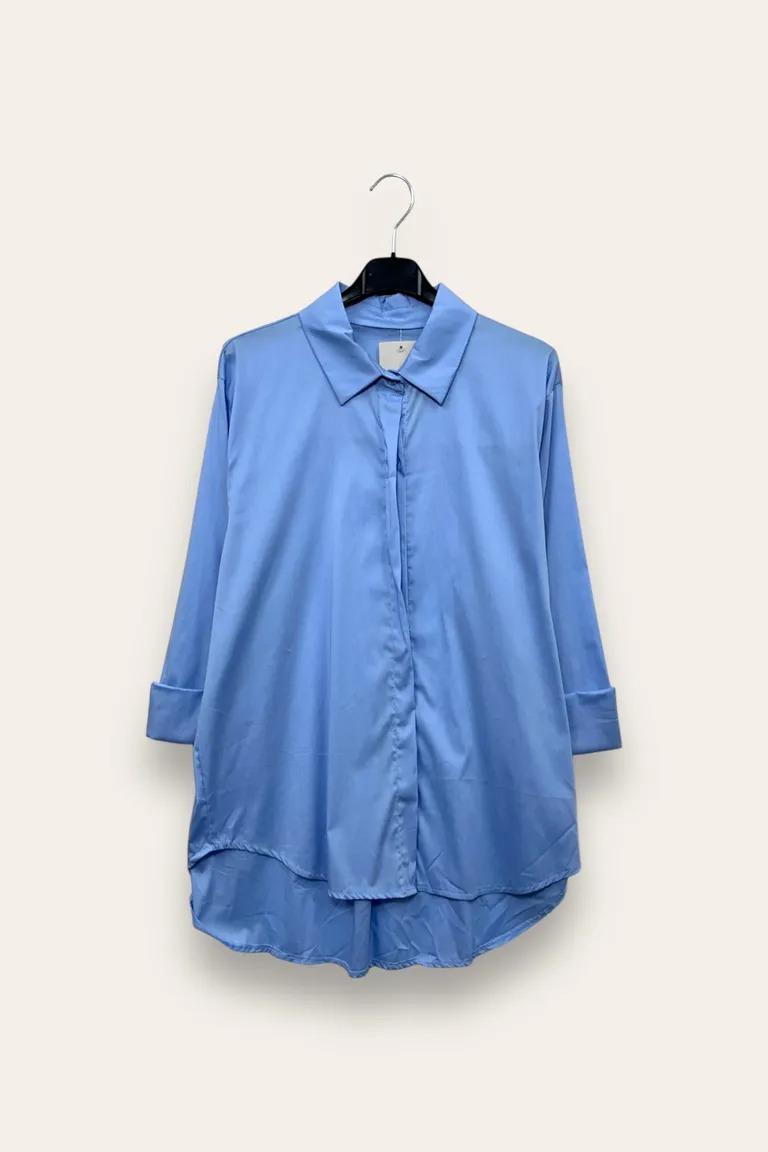 Camicia over in tinta unita JW-10729/Azzurro LOVEme