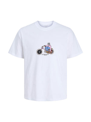 JACK JONES KIDS JORCATSKILLS SKULL TEE SS CN SN JNR
