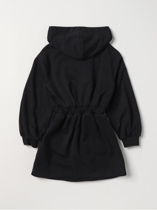 ABITO IN FELPA CON PLACCA EF NERO EFAB491 0 FF002/N000 ELISABETTA FRANCHI La Mia Bambina