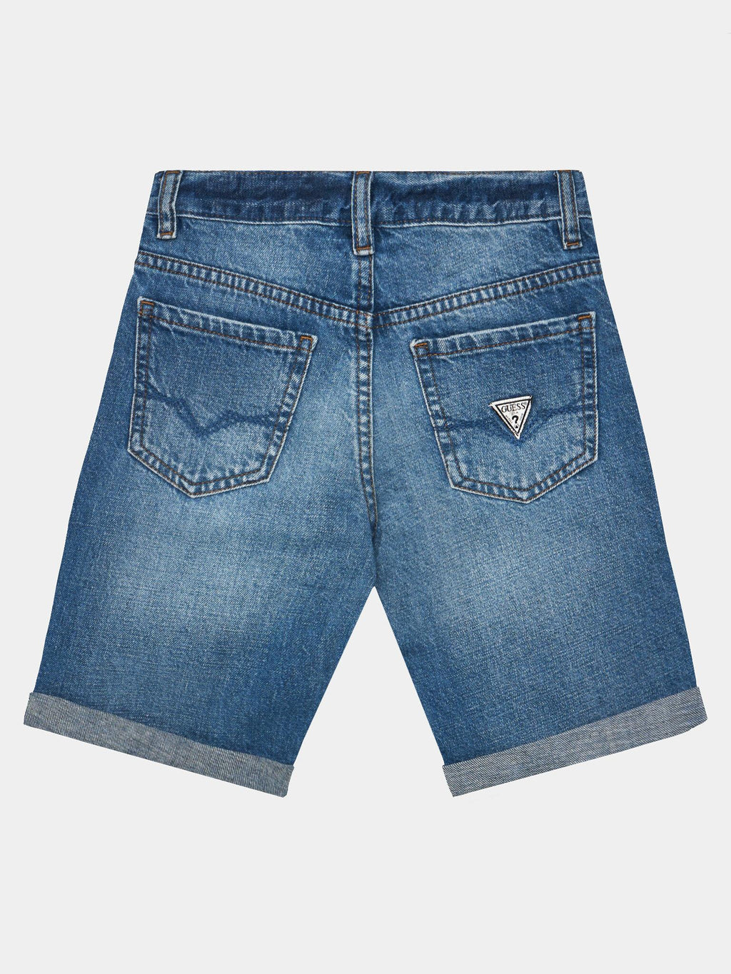 DENIM LINEN SHORTS 