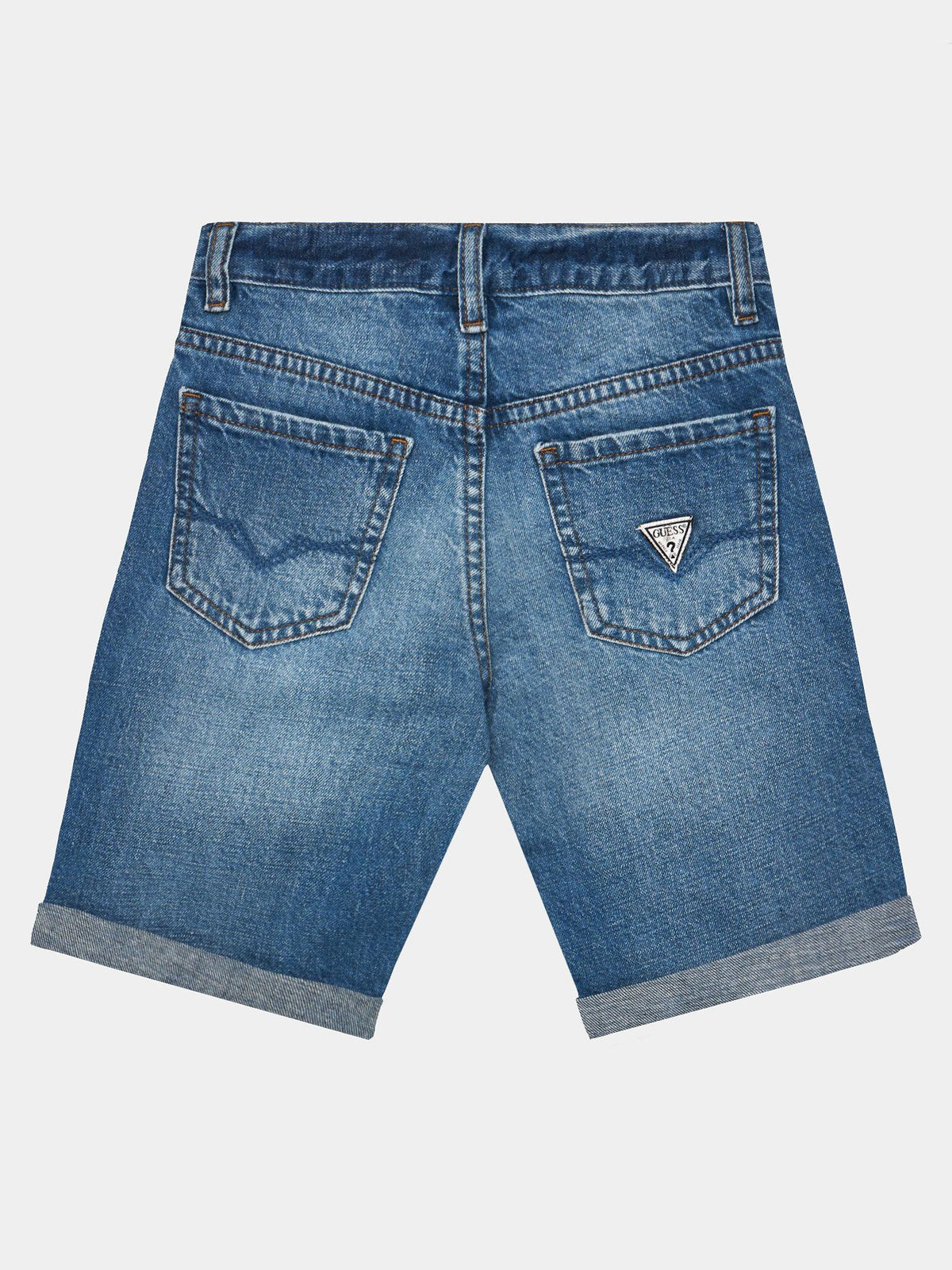 DENIM LINEN SHORTS 