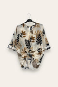 Camicia seta e cotone in fantasia 