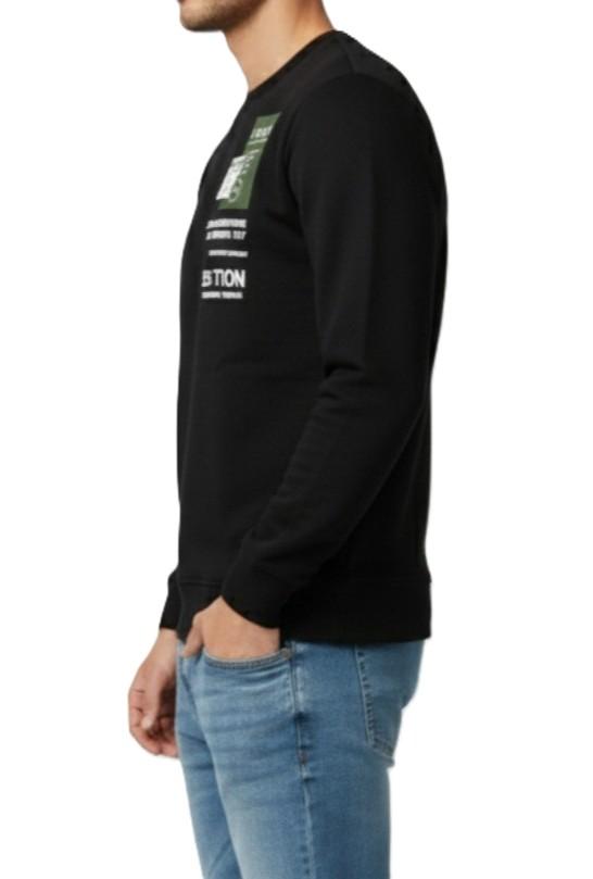 G/C FELPA STAMPA LATO CUORE UR9120021/NERO URBAN RING