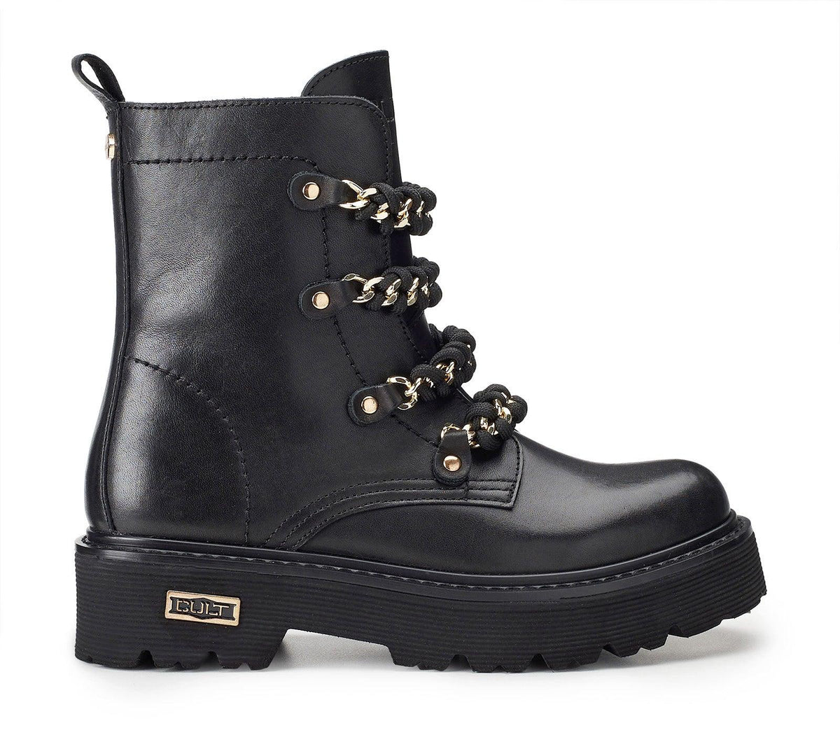 SLASH 4354 MID W LEATHER BLACK W/ WOWEN BAND & CHAIN CLW4354/00 CULT