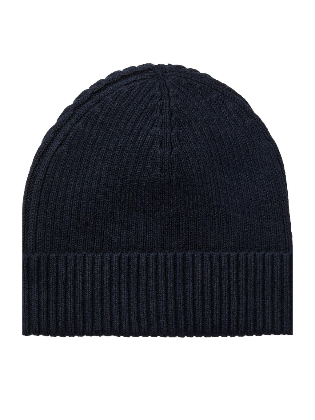 PATCH CHUNKY RIB COTTON BEANIE 