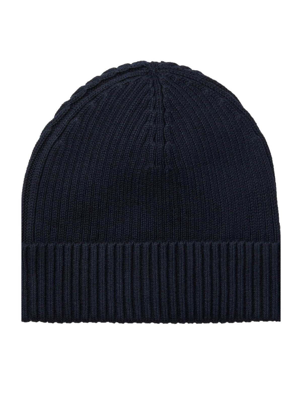 PATCH CHUNKY RIB COTTON BEANIE 
