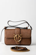 PINKO LOVE ONE MINI SLOUCHY FL PELLE