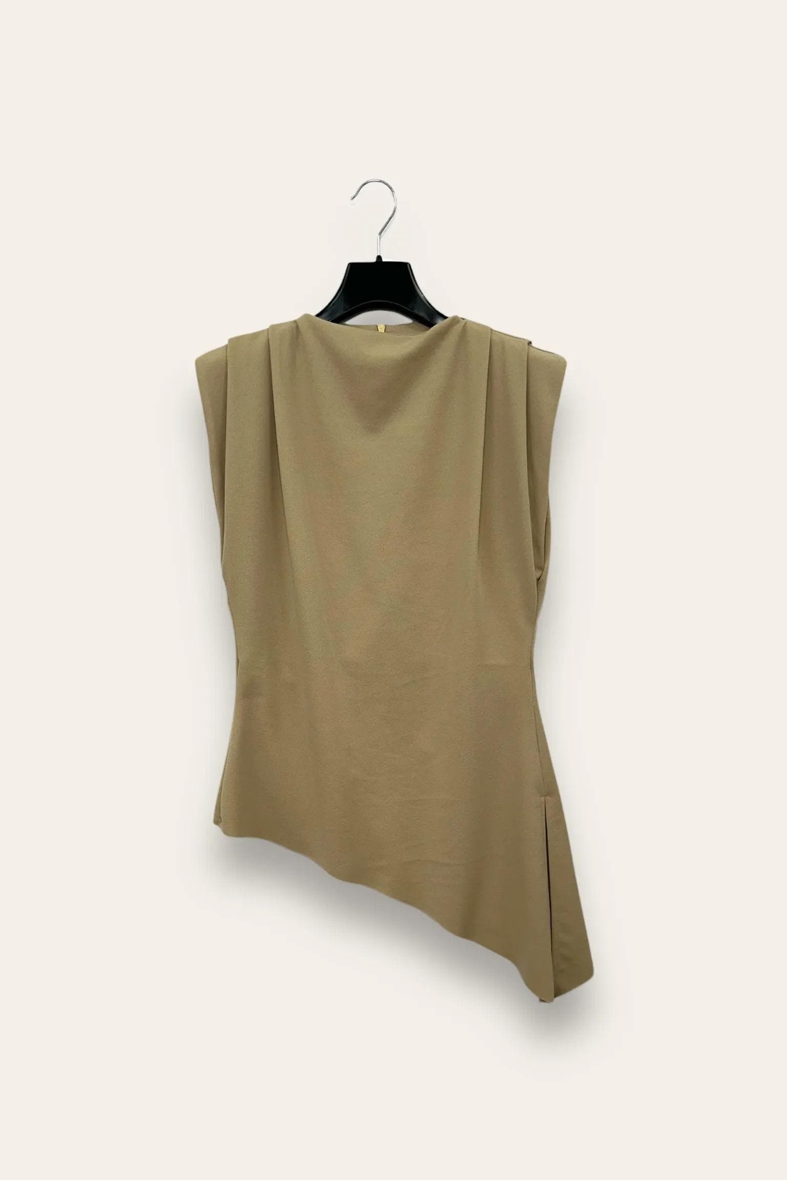 Blusa sagomata asimmetrica in crepe AM-10662-AM-8047/Sabbia LOVEme