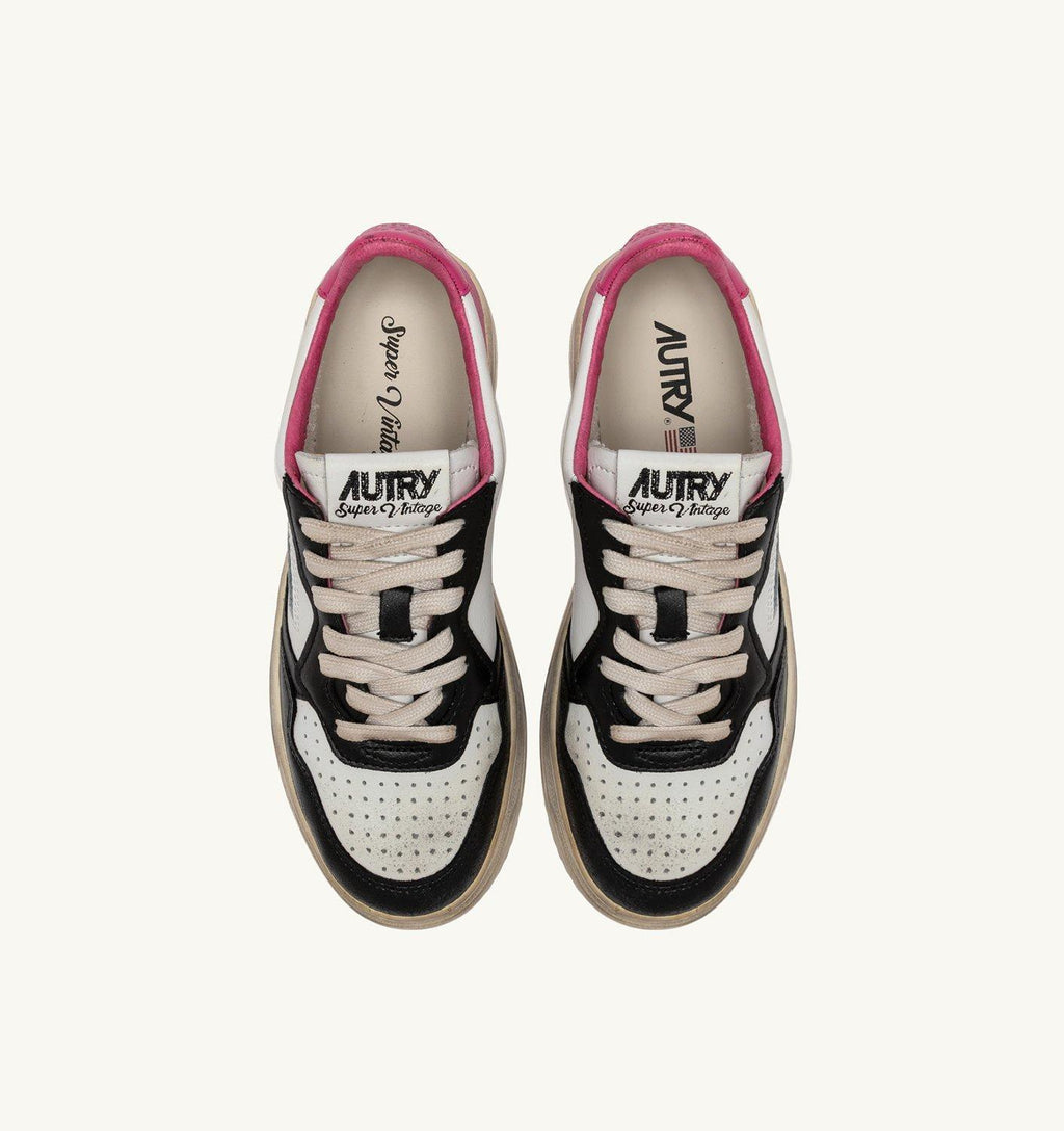 SUP VINT LOW WOM - LEAT/LEAT BLK/SHCKPNK 