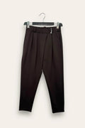 LOVEme Pantalone a sigaretta punto milano, pieghe in vita