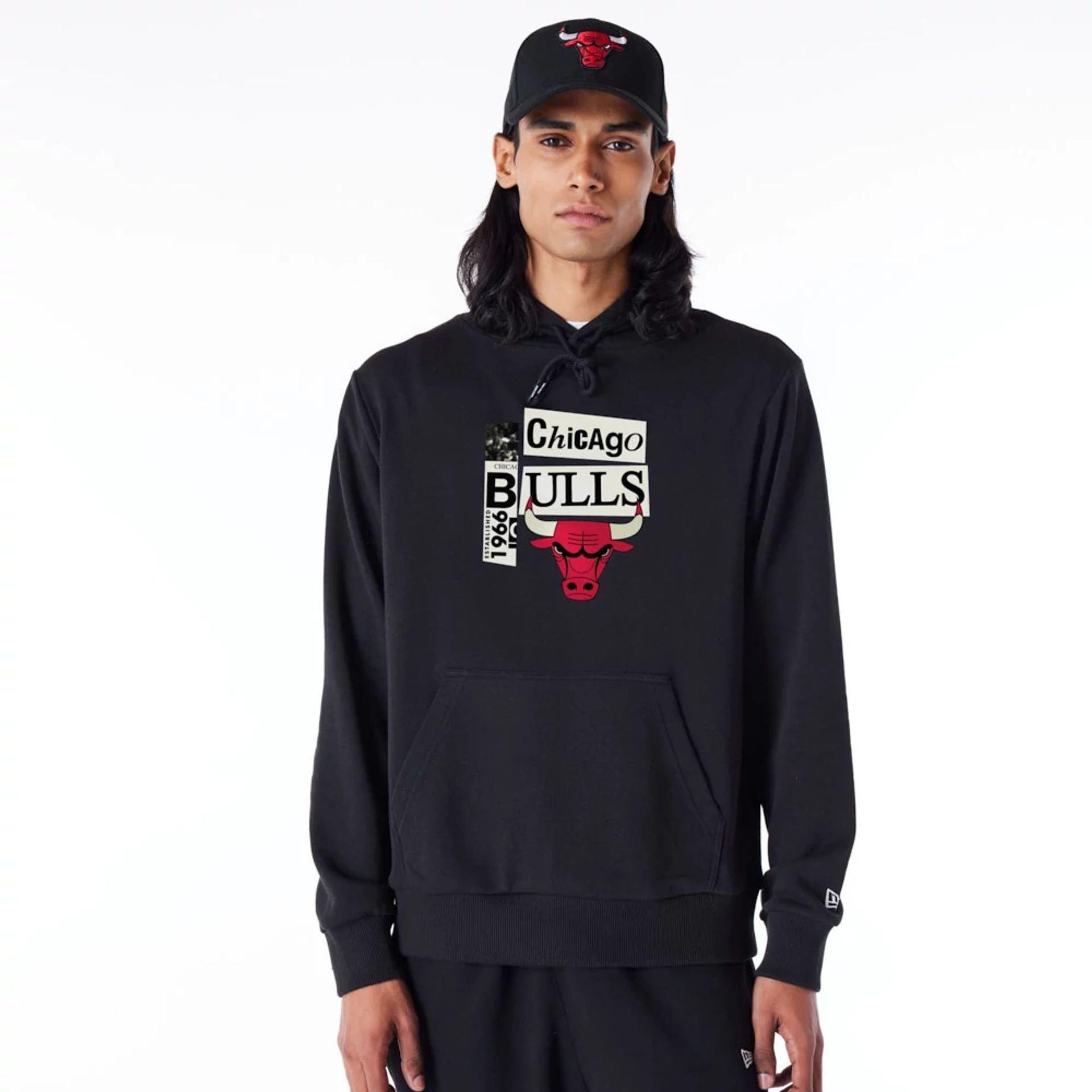 NEWSPAPER GRAPHIC HOODIE CHIBUL  BLKFDR 
