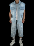 BERMUDA+SMANICATO GM-2032-31/JEANS PRIMID