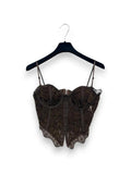 LOVEme Corsetto in pizzo con zip sulla schiena
