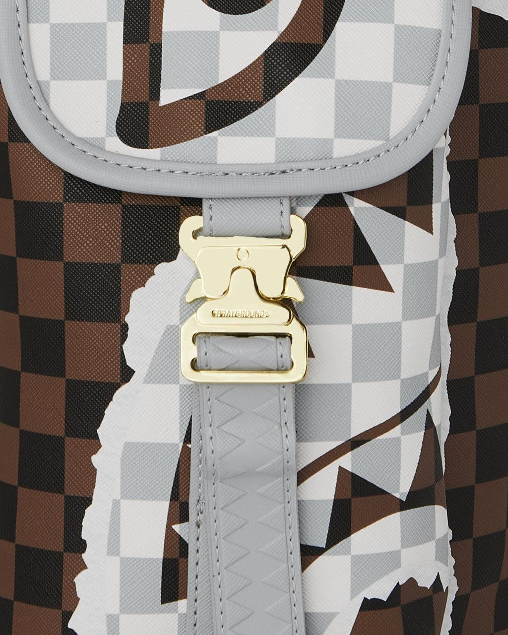 CREAM BROWN TEAR CHECK MONTECARLO 910B8292NSZ/CHECK SPRAYGROUND