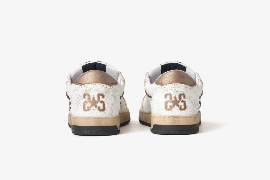 SNEAKERS WEEK STAR BIANCO/BRONZO CON BORCHIE 