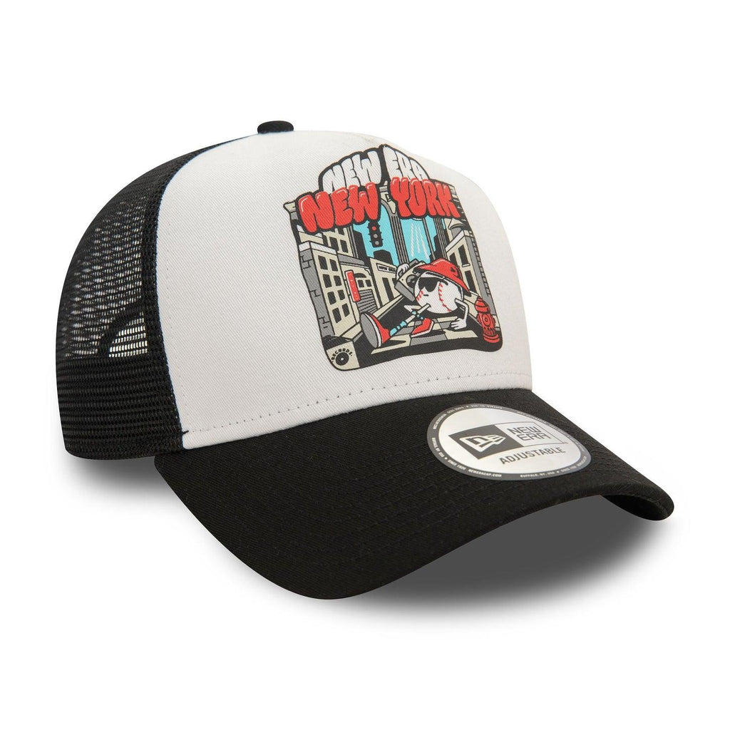 GRAPHIC PRINT TRUCKER NEWERA  BLK 
