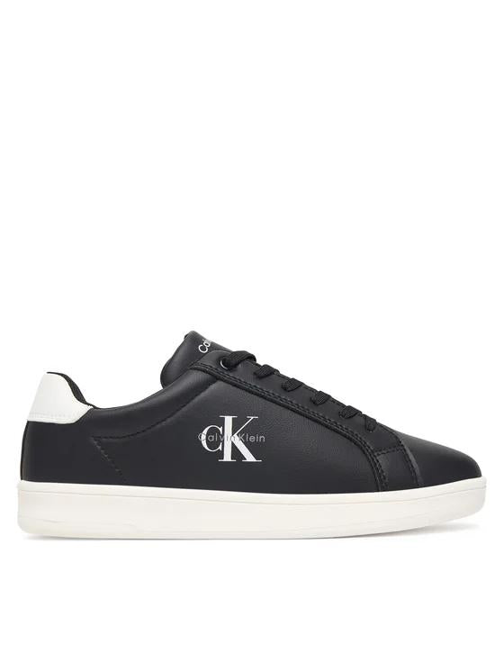 SNEAKER BASSA ALLACCIATA NERO/BIANCO 