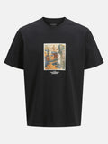 JACK AND JONES JORPAROS GRAPHIC FRONT TEE SS CREW