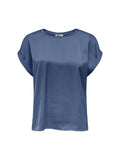 ONLY ONLLIEKE S/S SATIN MIX TOP WVN NOOS